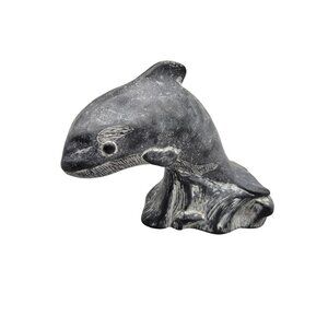 Aarktik Sculptures Whale Figurine Gray Hand Made in Canada